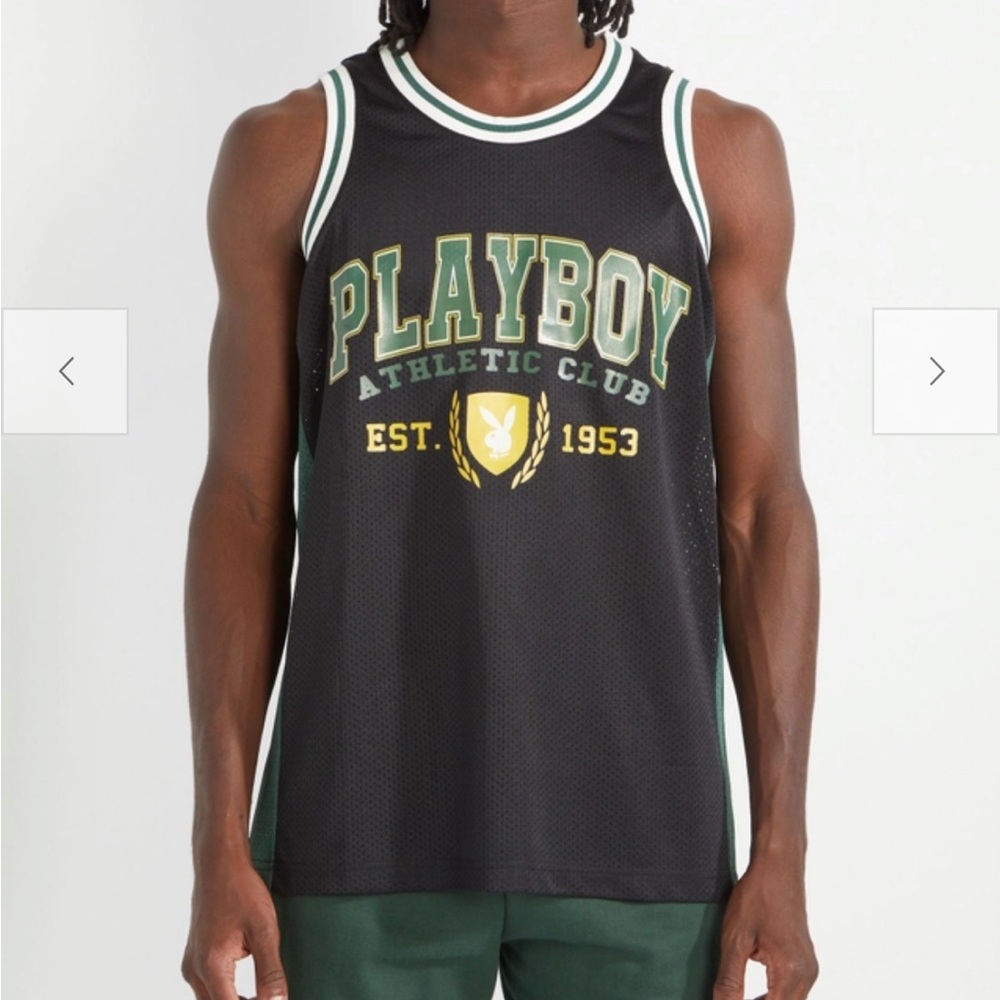NWT  Tank Top Playboy Athletic Club Graphic Jersey Tank sz medium